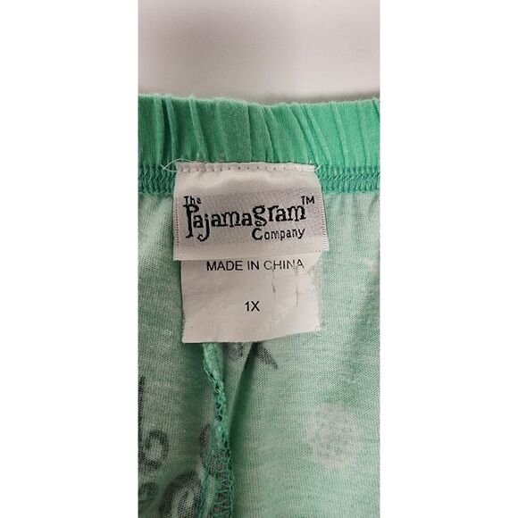 PajamaGram CO. Christmas 2PC Pajama Set Multicolor Green Size 1X - Picture 8 of 8
